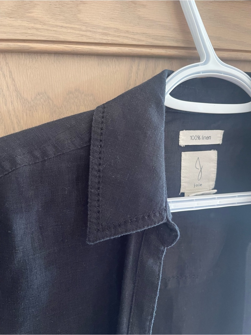 Joie Black linen Button-Down Shirt - Picture 3 of 3